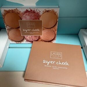 Laura Geller Super Cheek Palette - Bronze, Peach, Rose, Champagne BNIB
